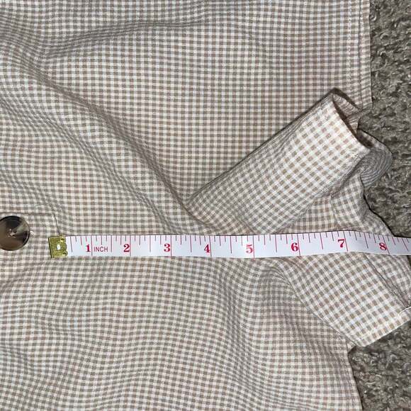 Chic Gingham Button-Front Romper with Tie Waist - Picture 5 of 5